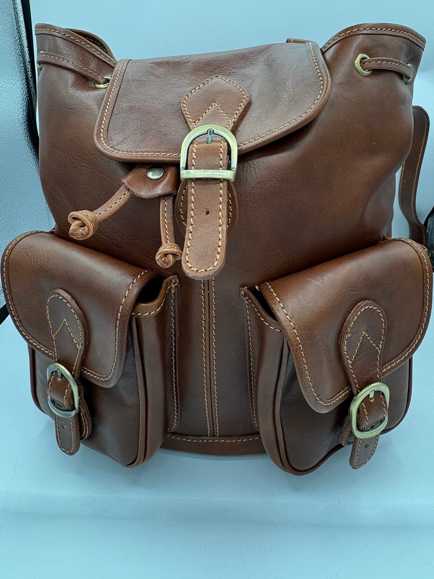 Backpack Cuoio in genuine leather Made in Italy